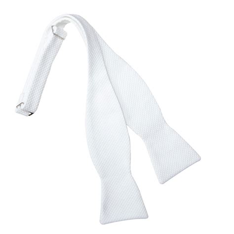 Deluxe White Pique Self Bow Tie Tt Tt