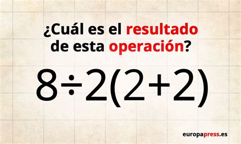 ¿serías Capaz De Resolver Esta Operación Matemática Que Está Generando