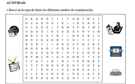 Sopa De Letras Sobre Los Medios De Comunicaci N Brainly Lat