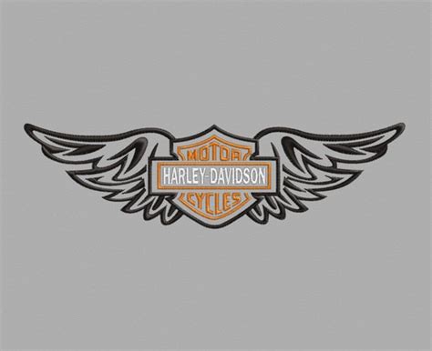 Harley Davidson Logo With Wings Outline