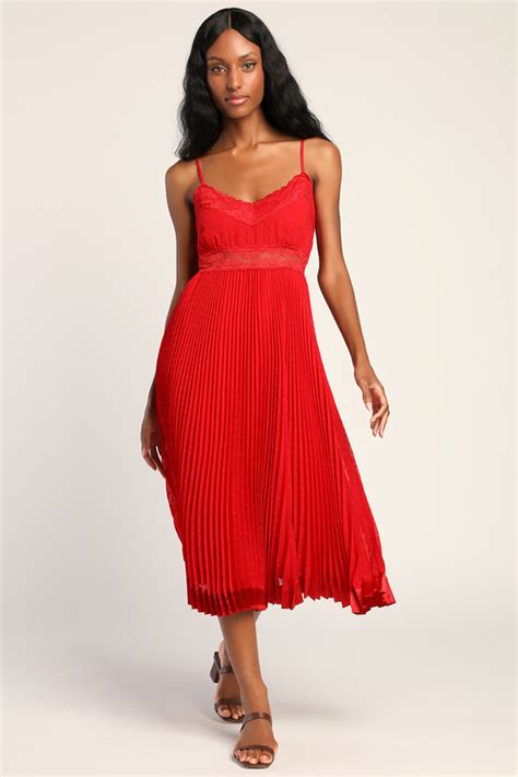 Red Midi Dress Pleated Midi Dress Lace Midi Dress Lulus