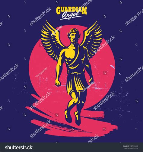 Guardian Angel Mascot Logo Template Stock Vector (Royalty Free ...