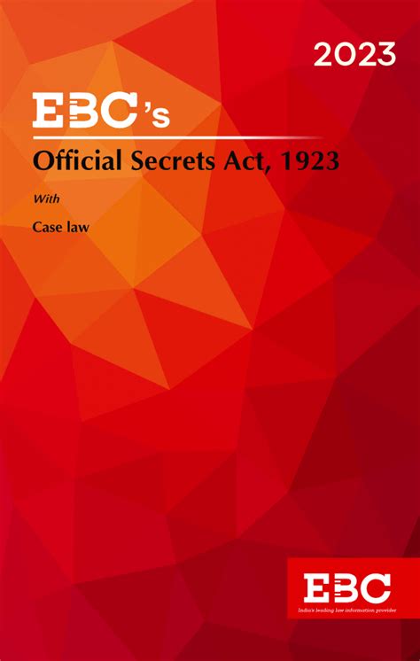 Official Secrets Act 1923Bare Act Print EBook