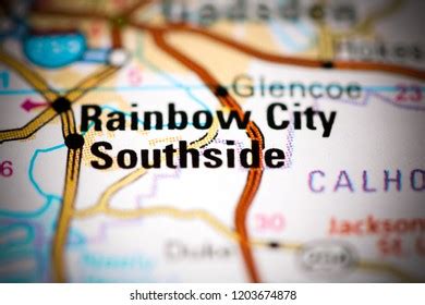 Rainbow City Southside Alabama Usa On Stock Photo (Edit Now) 1203674878