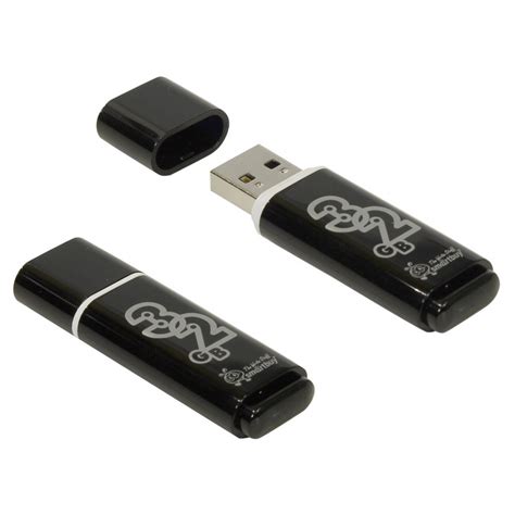 Флеш-накопитель USB 32GB Smart Buy Glossy чёрный купить по цене 550 ...