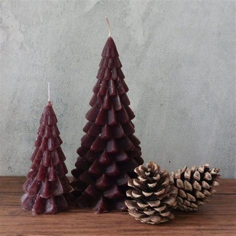 Rustik Lys Kerstboom Kaars Cm Coffee Gerstyled