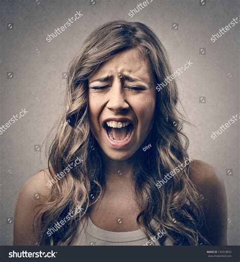 Angry Woman Shouting Stock Photo 134518832 : Shutterstock