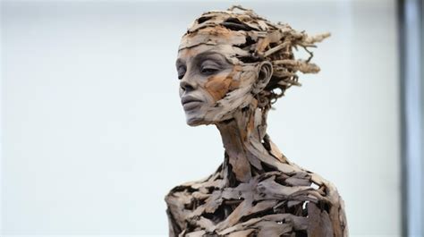 Premium Photo | An art gallery exhibits a sculpture made from recycled ...