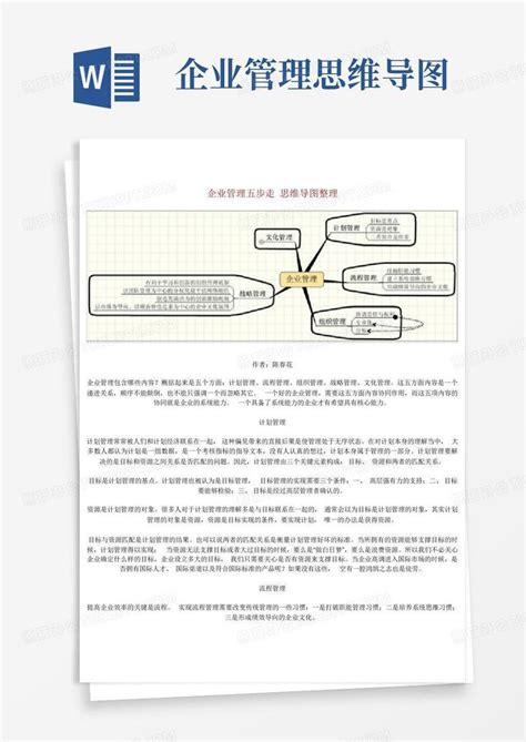 企业管理思维导图word模板下载编号qvrgrgrm熊猫办公