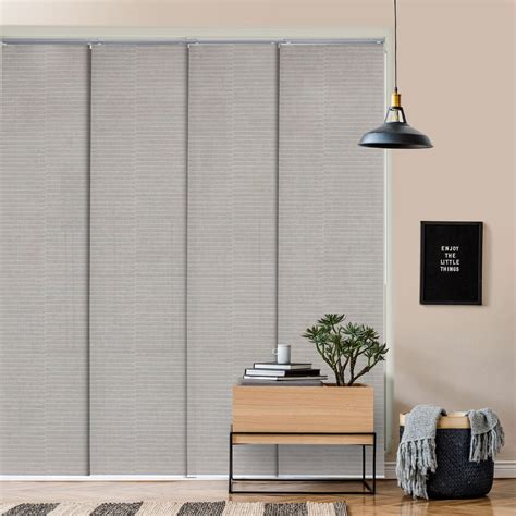 GoDear Design Adjustable Sliding Panel Track Blind, Semi-sheer, Ivory