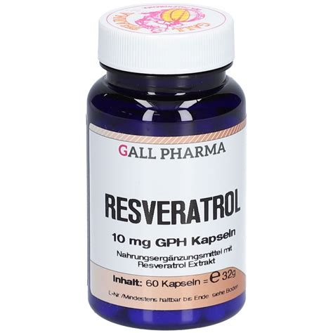 Gall Pharma Resveratrol Mg Gph Kapseln St Shop Apotheke