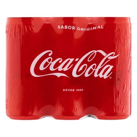 Refrigerante Coca Cola Fardo 6 Latas 310ml Shopee Brasil