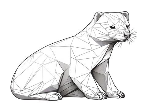 Artistic Mink Coloring Sheet - Coloring Page