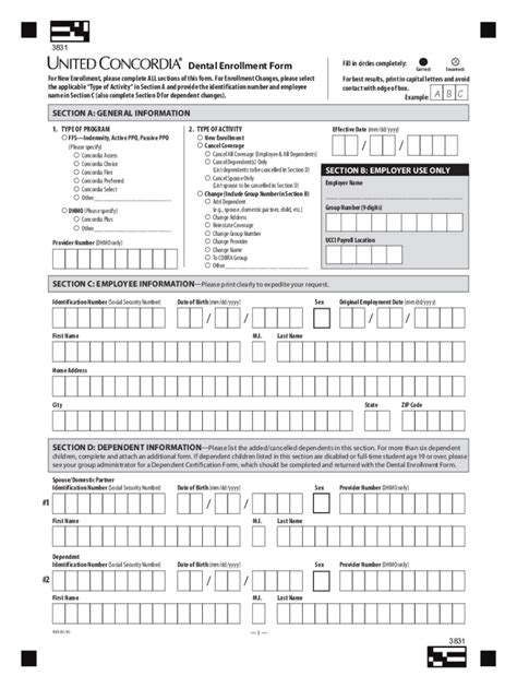 Fillable Online Dental Plan Enrollment Authorization Fax Email Print