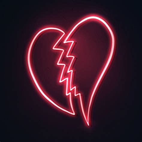 Broken Heart Neon Wallpapers - Top Free Broken Heart Neon Backgrounds - WallpaperAccess