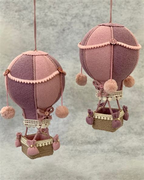 Charming Pink Single Hot Air Balloon Personalised Baby Gift Nursery