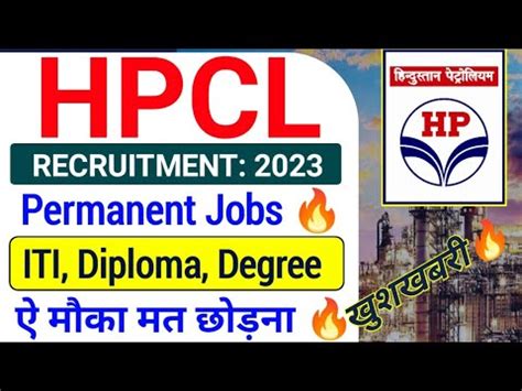 Hpcl Recruitment Hpcl Iti Diploma Degree Jobs Hpcl