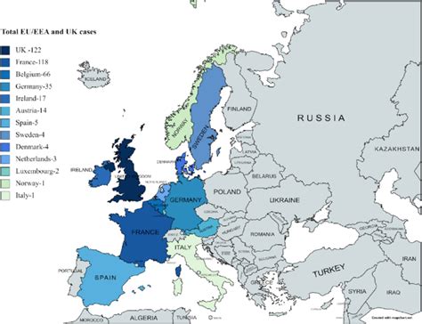 Total Case Distribution In Eueea And Uk 1 Download Scientific Diagram