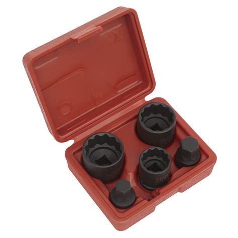 12 Point Impact Hub Socket And Socket Bit Set Sx053 Sealey