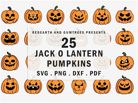 Jack O Lantern Bundle Svg Pumpkin Faces Bundle Svg Create Your Own Jack O Lantern Bundle Svg