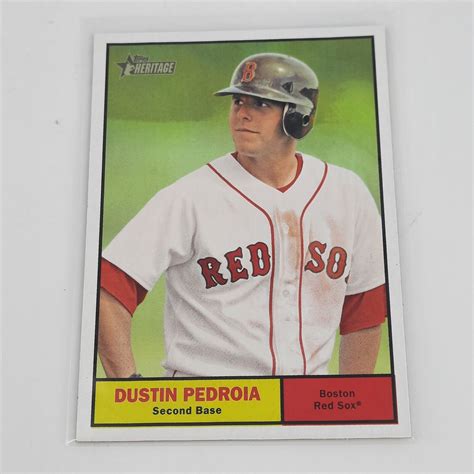 2010 Topps Heritage 421 Dustin Pedroia Boston Red Sox EBay