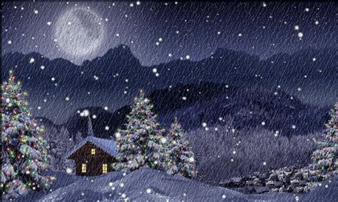 Snow Falling At Night Wallpaper