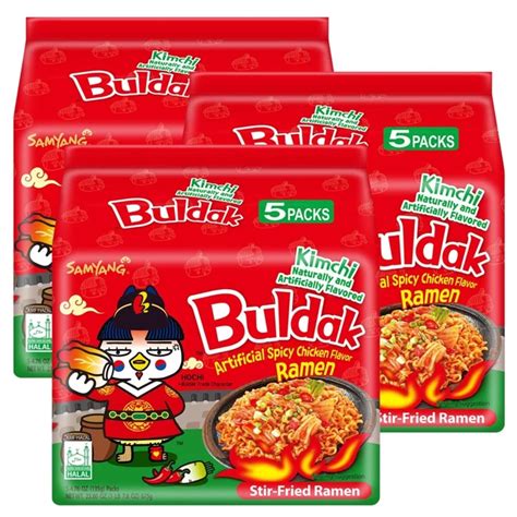 SAMYANG KIMCHI RAMEN Buldak Hot Chicken Flavour Noodles G Pack Of HALAL PicClick UK