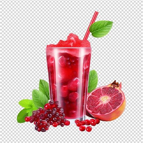 Copo Realista De Suco Vermelho Isolado Em Fundo Transparente Png Psd