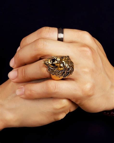 Gold Plated Lion Head Ring Ubicaciondepersonas Cdmx Gob Mx