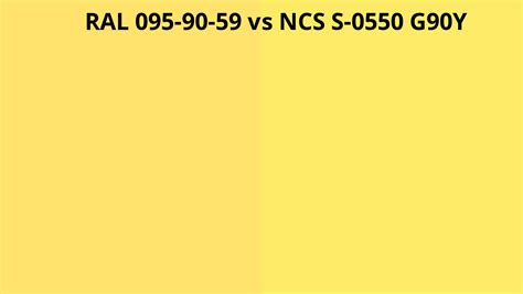 Ral 095 90 59 Vs Ncs S 0550 G90y Ral Colour Chart Uk