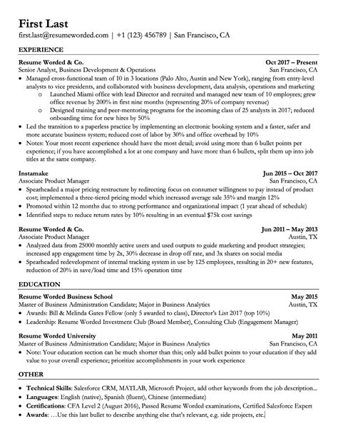 Professional Ats Resume Templates For Experienced Hires And College