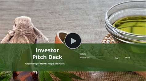 Hempcbd Vertically Integrated Investor Pitch Deck Template Business Plan Templates