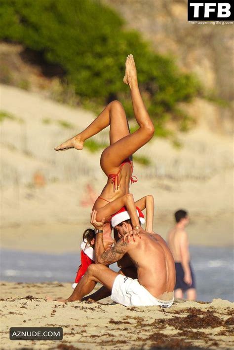 Izabel Goulart Sexy Seen Showing Off Her Hot Body In A Red Bikini On