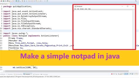 How To Make Simple Notepad Application In Java Programmer Land