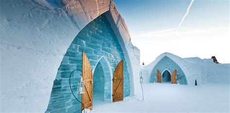 ice hotel hotel de glace  quebec city canada