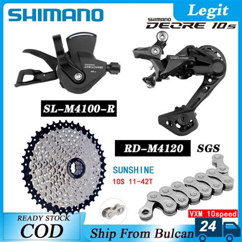 SHIMANO DEORE M4100 Groupset Mountain Bike 1x10-Speed 36T 42T 46T 50T ...