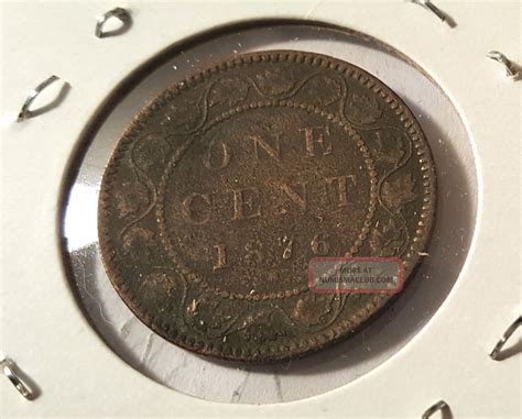 1876 H Canada Large Cent Victoria Circulated Coin