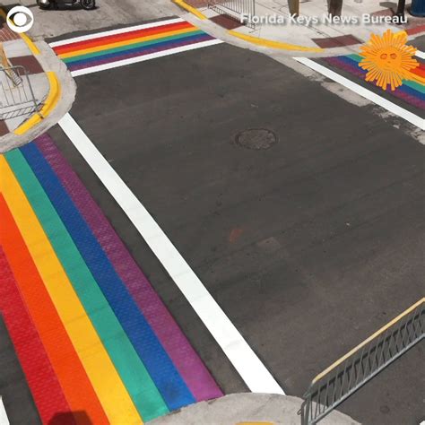 New Rainbow Crosswalks Were Installed On Monday At The Intersection Of