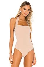 Superdown Candice Halter Bodysuit In Nude REVOLVE