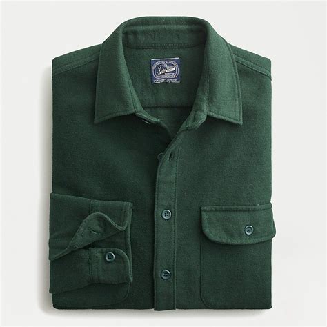 Tall Heavyweight Chamois Workshirt Jcrew Green Large Tall Mens