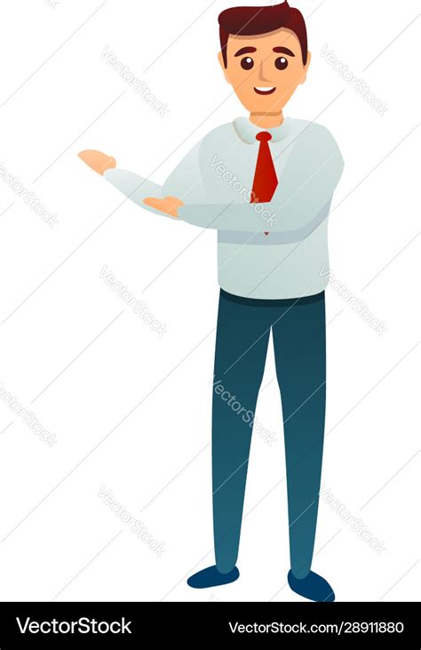 Bank employee icon cartoon style Royalty Free Vector Image