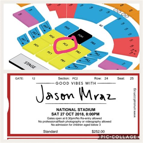 Jason Mraz Concert 1 Ticket Only Tickets And Vouchers Event Tickets