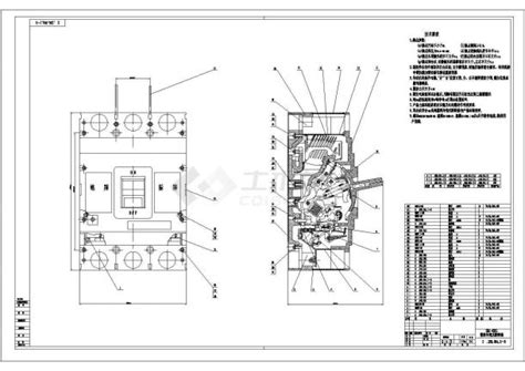 某塑料外壳式断路器总装cad构造设计土木在线