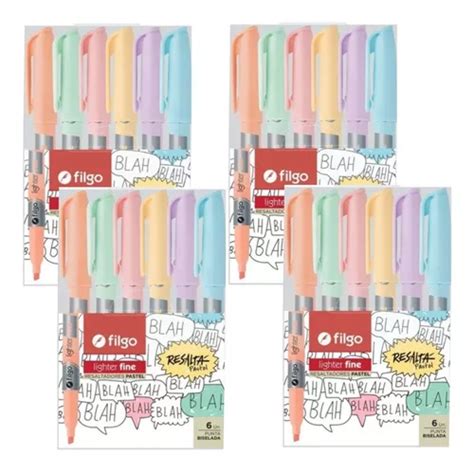 Set Resaltadores Filgo Colores Pastel Lighter Fine