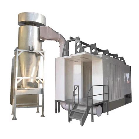 Automatic Powder Coating Spray Booth With Cyclone Recovery System