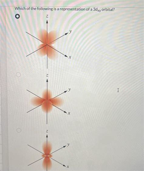 Solved Which of the following is a representation of a 3dxy | Chegg.com