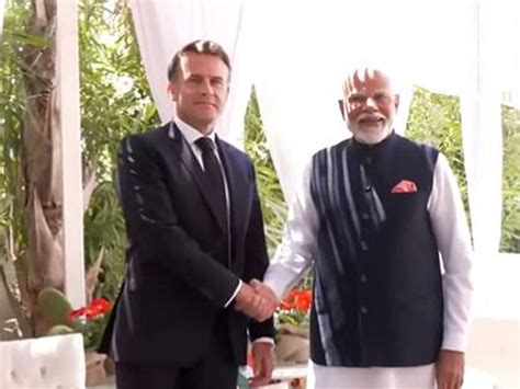 Pm Modi Holds Bilateral Meeting With French President Macron On