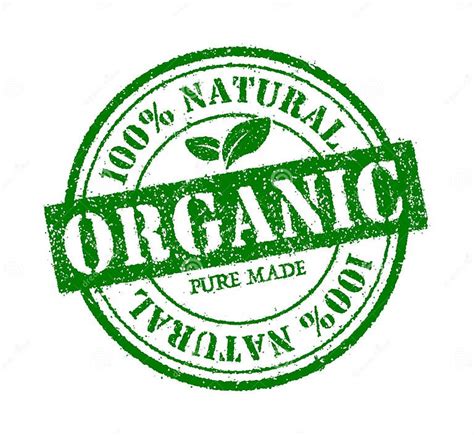 Organic Healthy Natural And Eco Product Stamp Label Illustration Stock