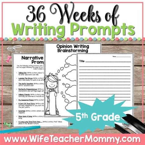 5th Grade Journal Prompts Free