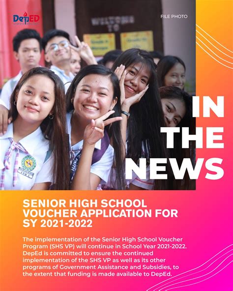 Senior High School Voucher Application for SY 2021-2022 | Department of ...